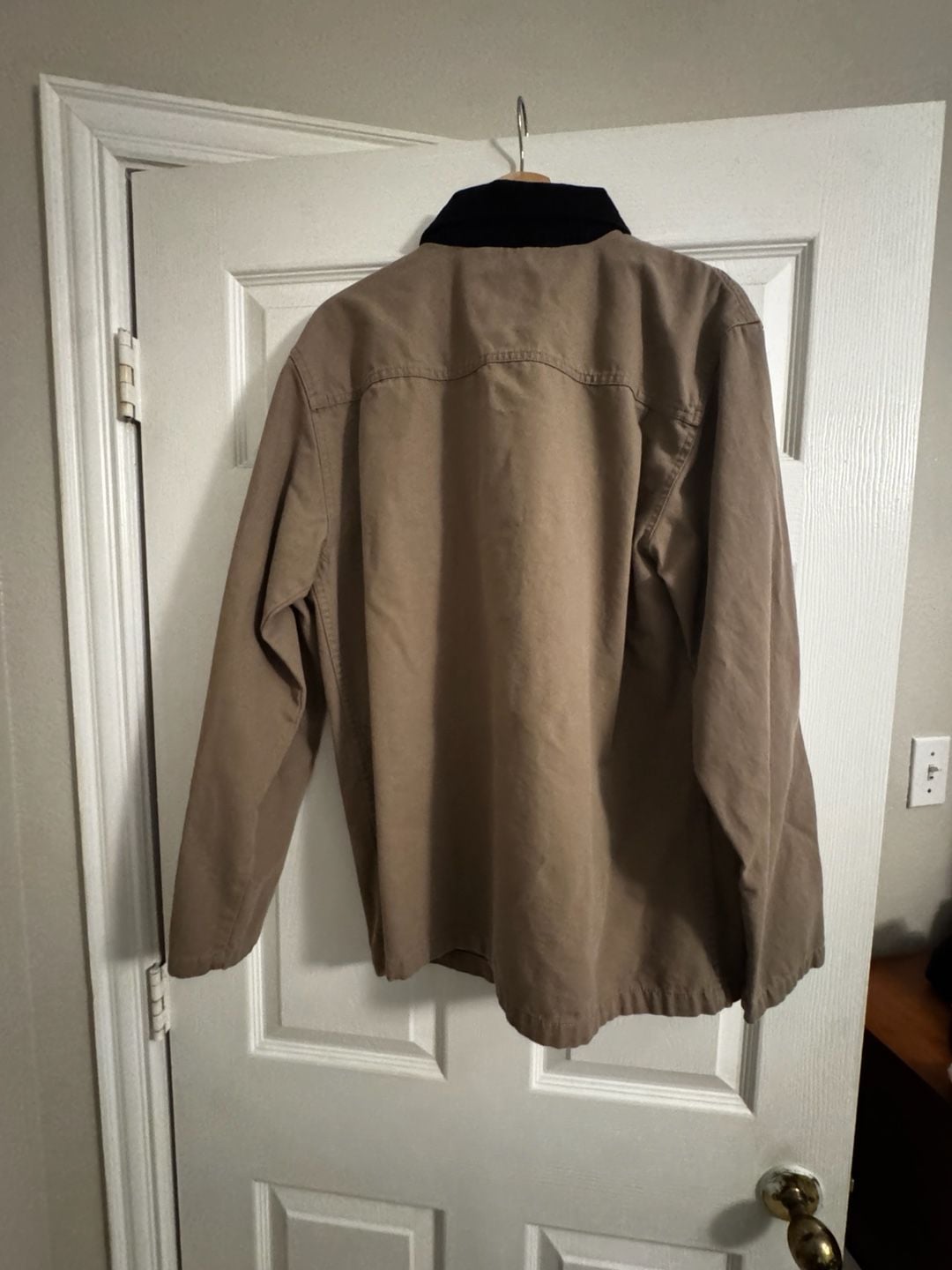 Vans Drill Chore Coat Size Large Brown Canvas Corduroy Collar 3