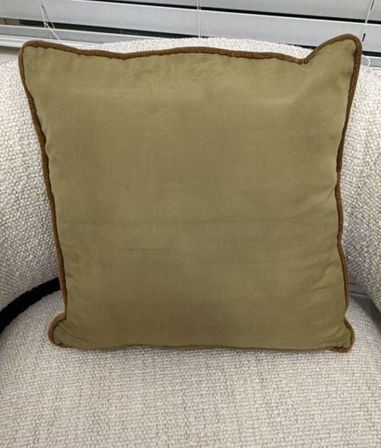 Beaded Throw Pillow Brown Velvet Embroidered Accent Decor 5