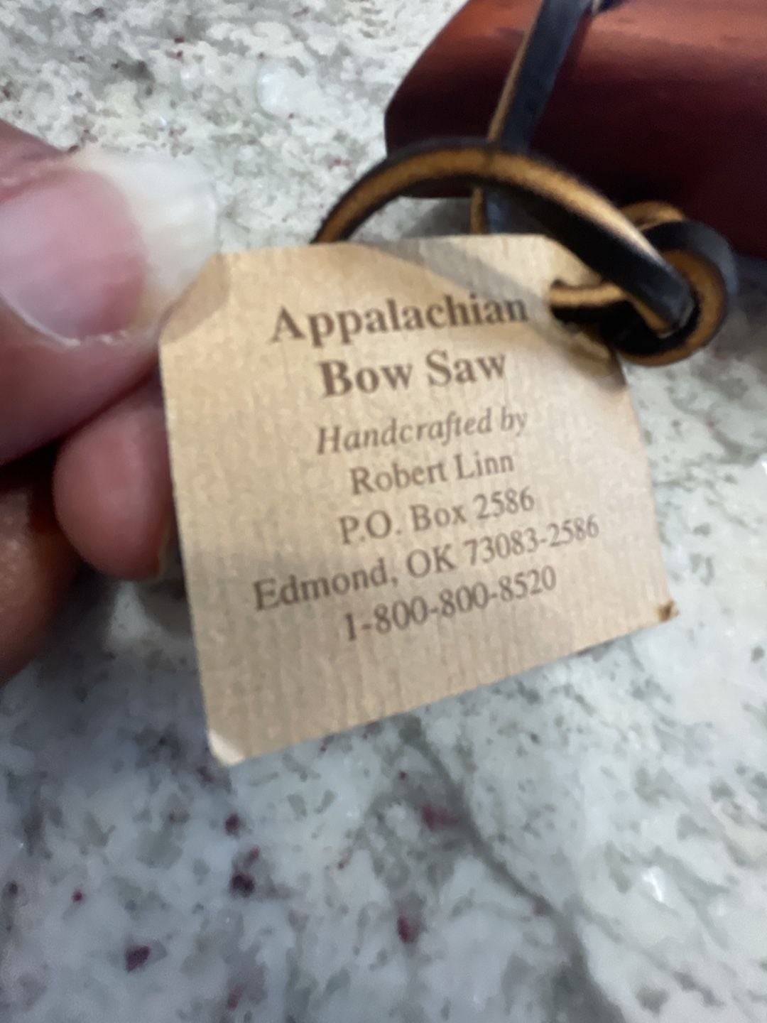 Robert Linn Appalachian Bow Saw Bread Knife Handcrafted Wood 2
