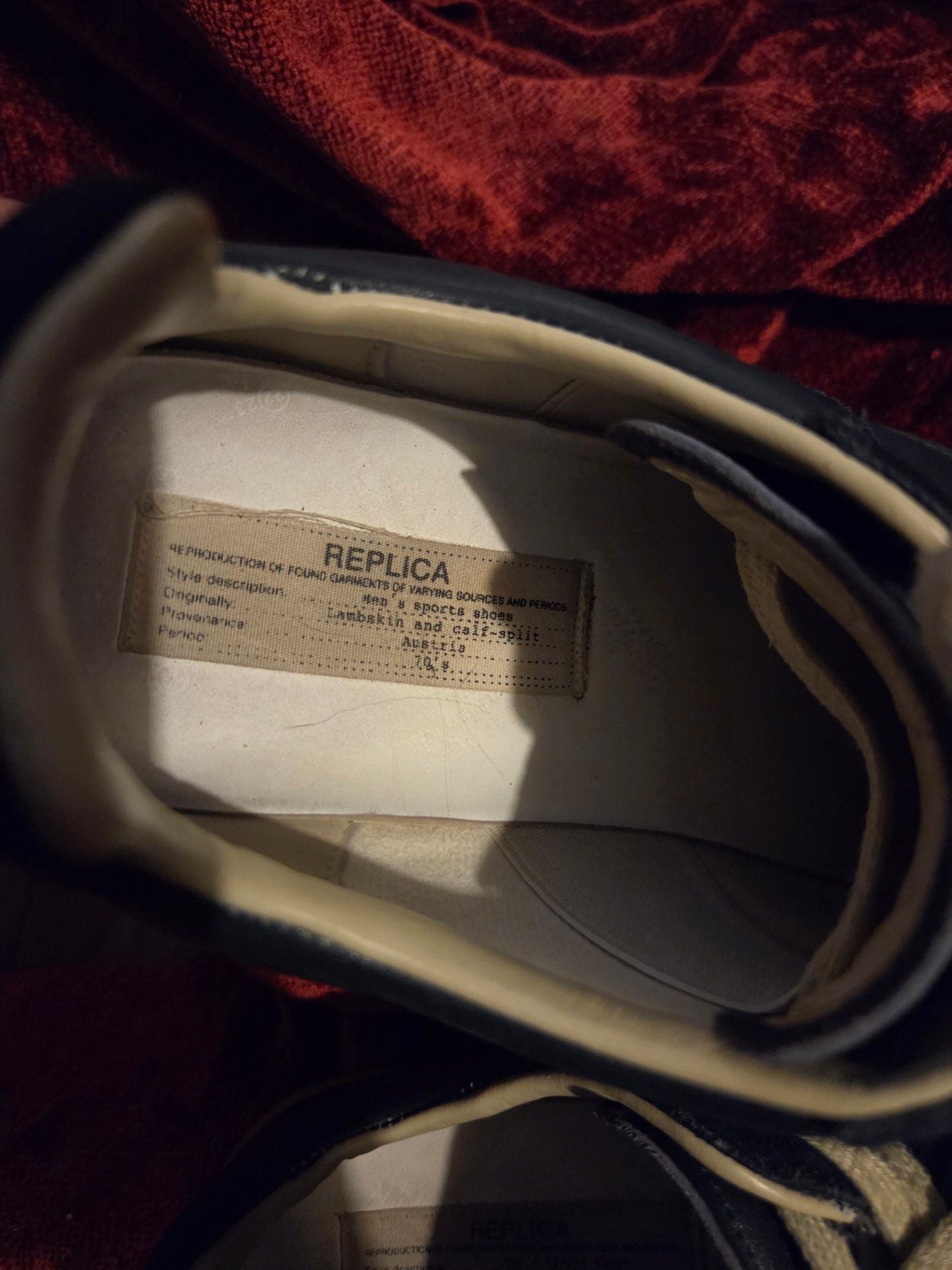 Maison Margiela Replica Sneakers Blue Night Leather Suede 4