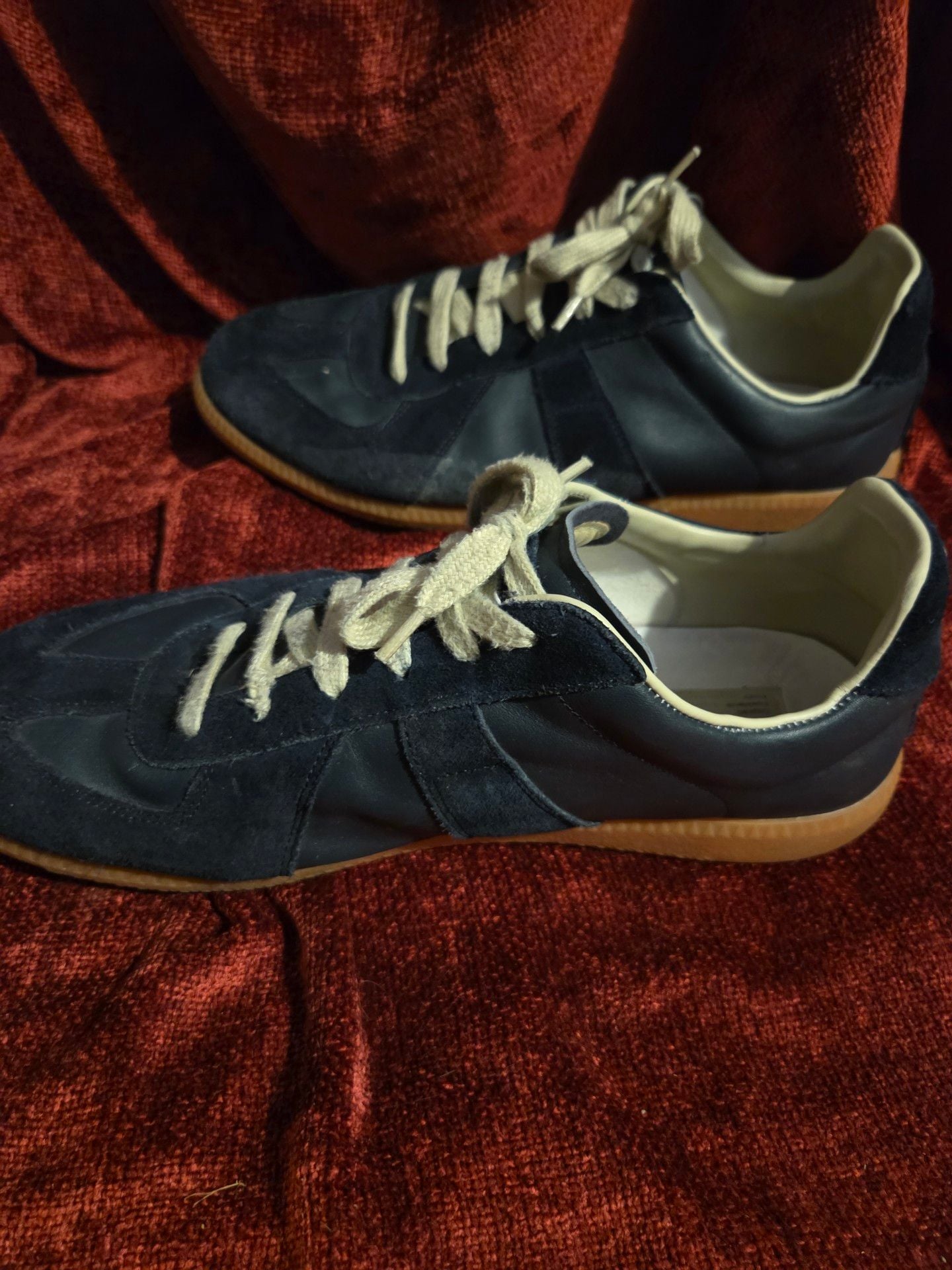 Maison Margiela Replica Sneakers Blue Night Leather Suede 5