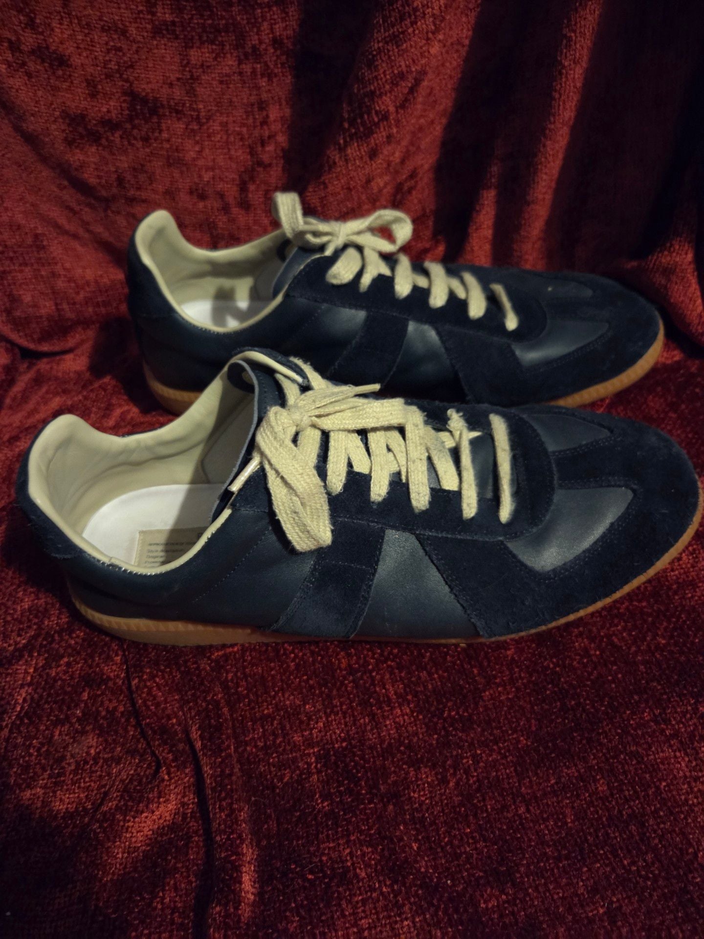 Maison Margiela Replica Sneakers Blue Night Leather Suede 6