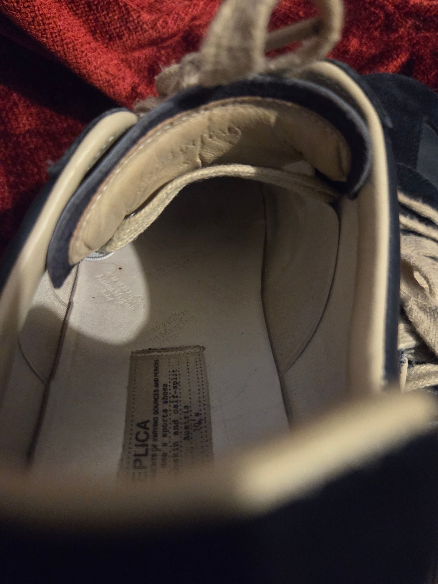 Maison Margiela Replica Sneakers Blue Night Leather Suede 7