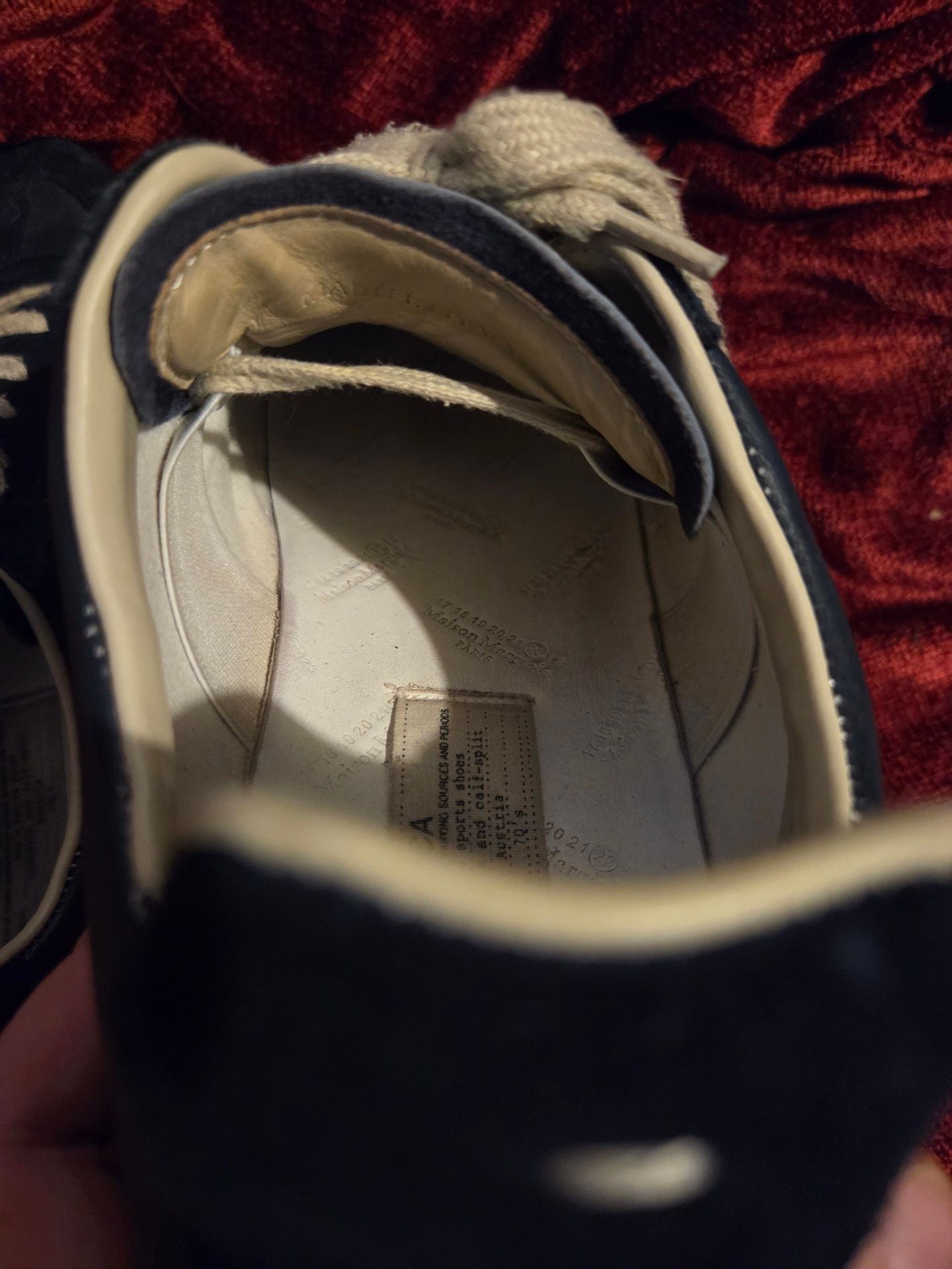 Maison Margiela Replica Sneakers Blue Night Leather Suede 8