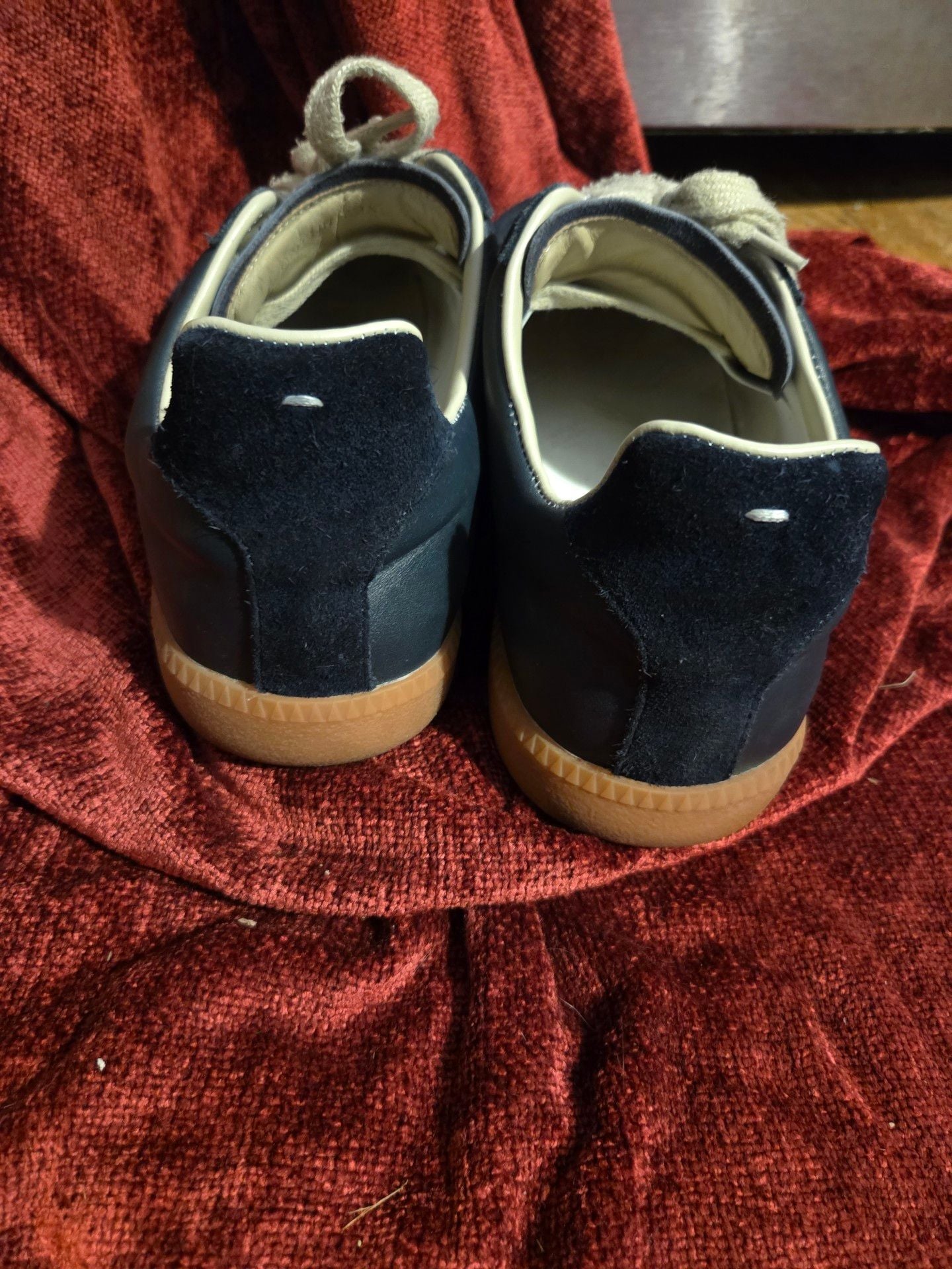 Maison Margiela Replica Sneakers Blue Night Leather Suede 9