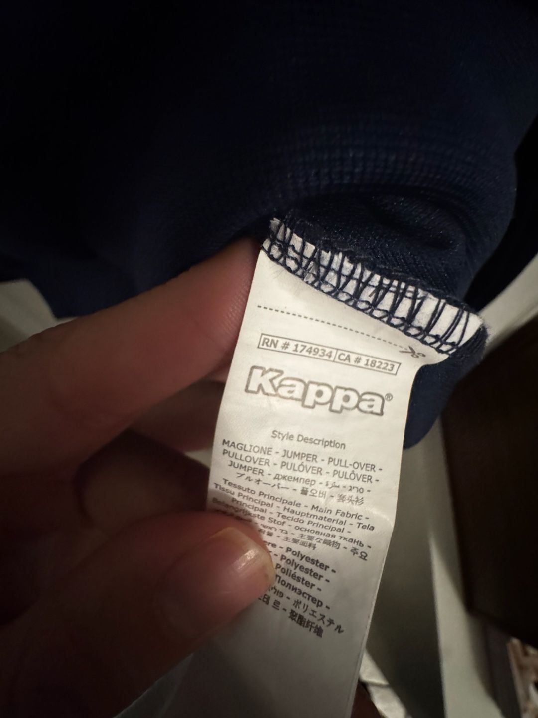 Kappa Jumper Size XXXLARGE Navy Blue Pullover Sweatshirt 5