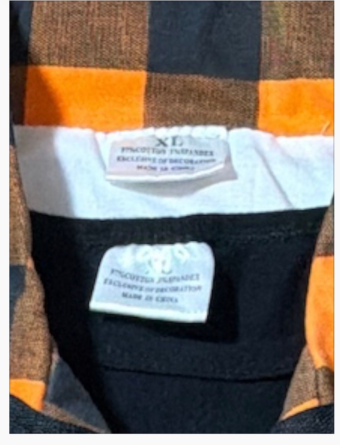Boutique Little Girls Unbranded Buffalo Plaid Vest Size XL Orange Black Ruffle Long Sleeve Top 2
