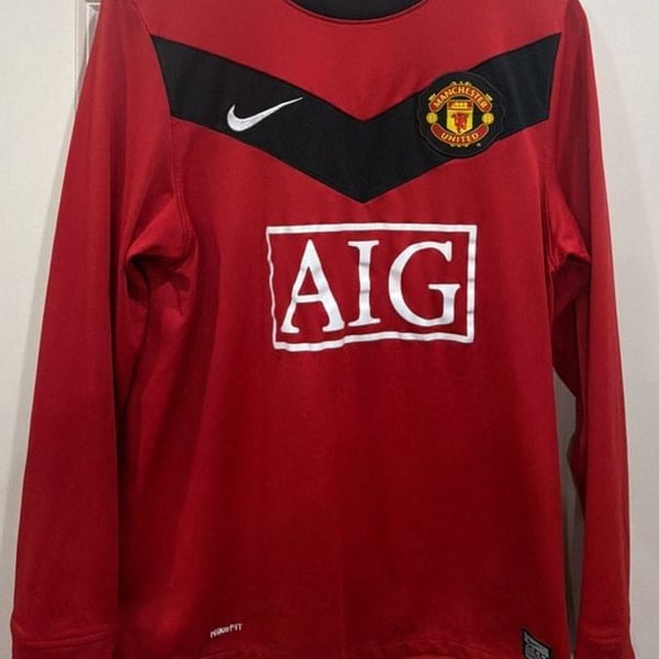 Nike Manchester United 2009-2010 Home Long Sleeve Jersey Size S