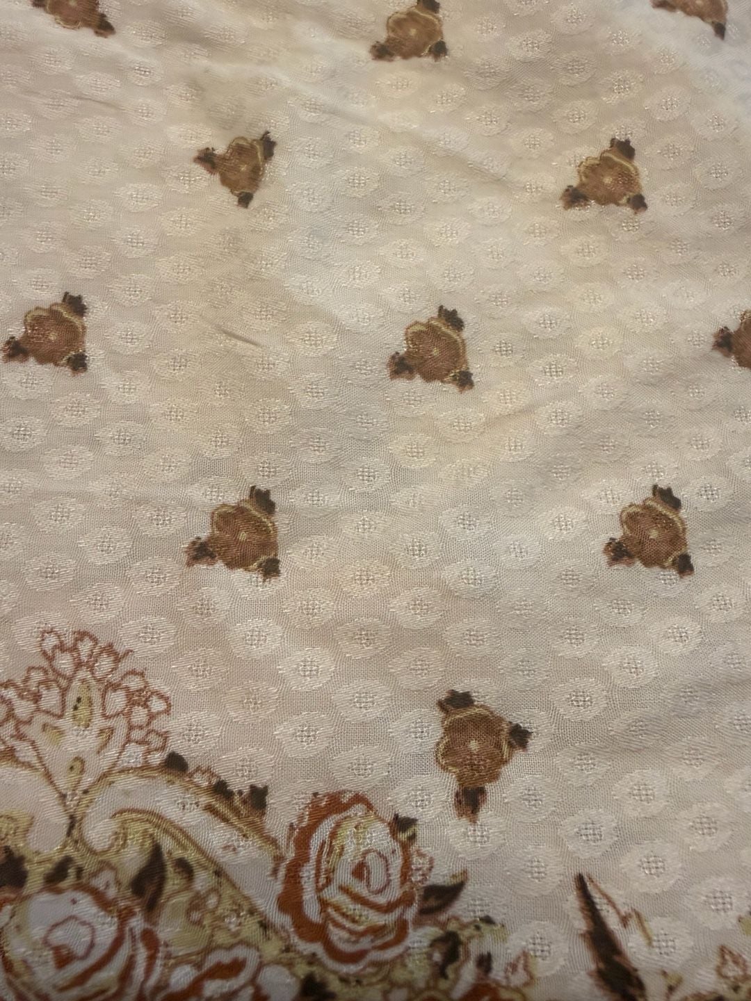 Free People Silas Print Tank Top Size S Ivory Floral Print Cowl Neck 4