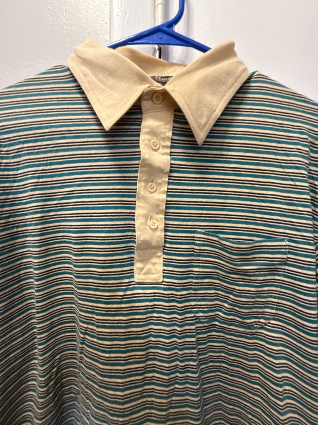 Par Four Sportswear Long Sleeve Polo Size XL Striped Rugby Shirt 3