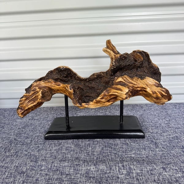 Driftwood Decor Sculpture On Stand