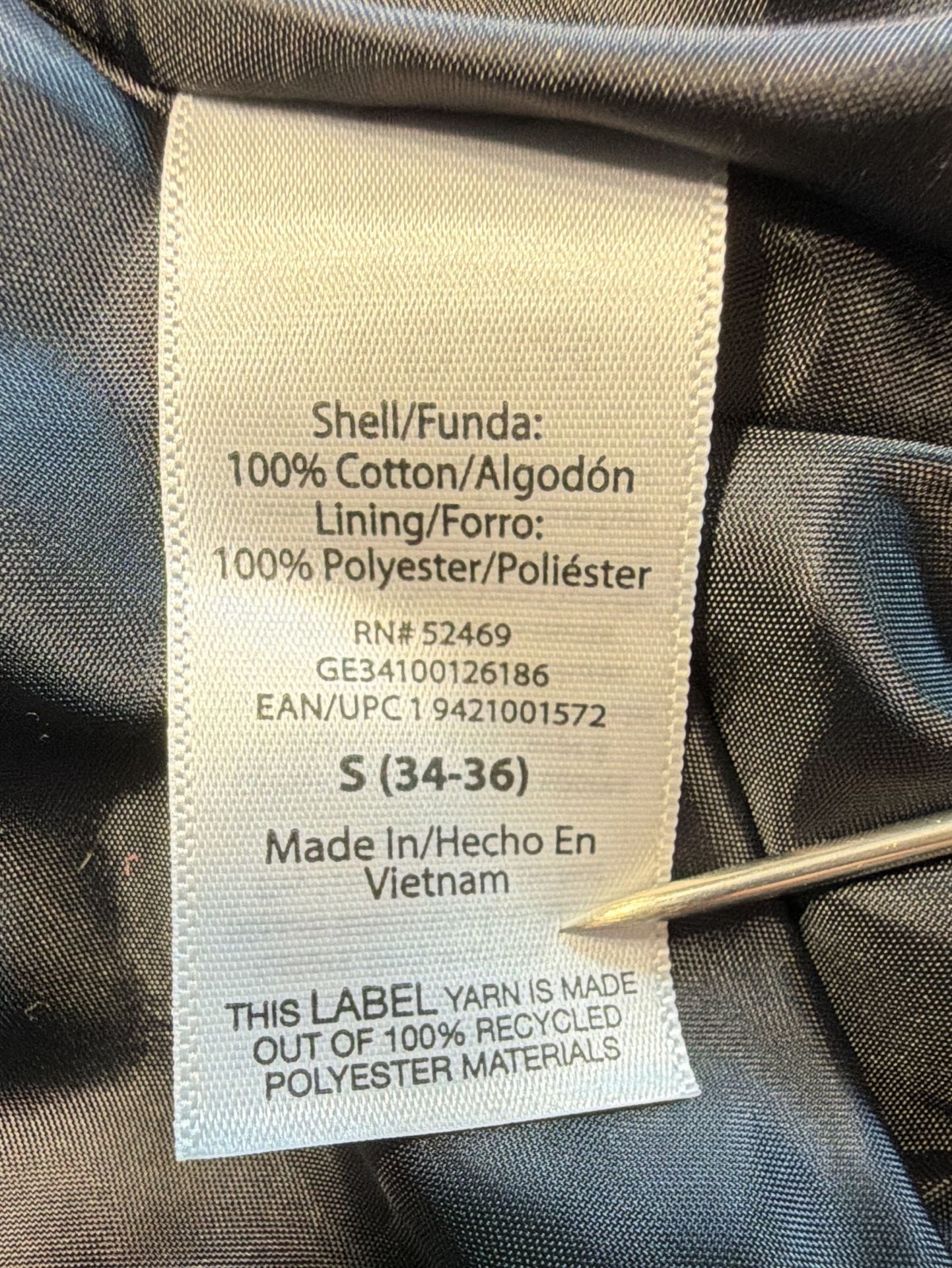 George Men’s Jacket Size S (34-36) Black Soot Corduroy. Full zip.  New! 11