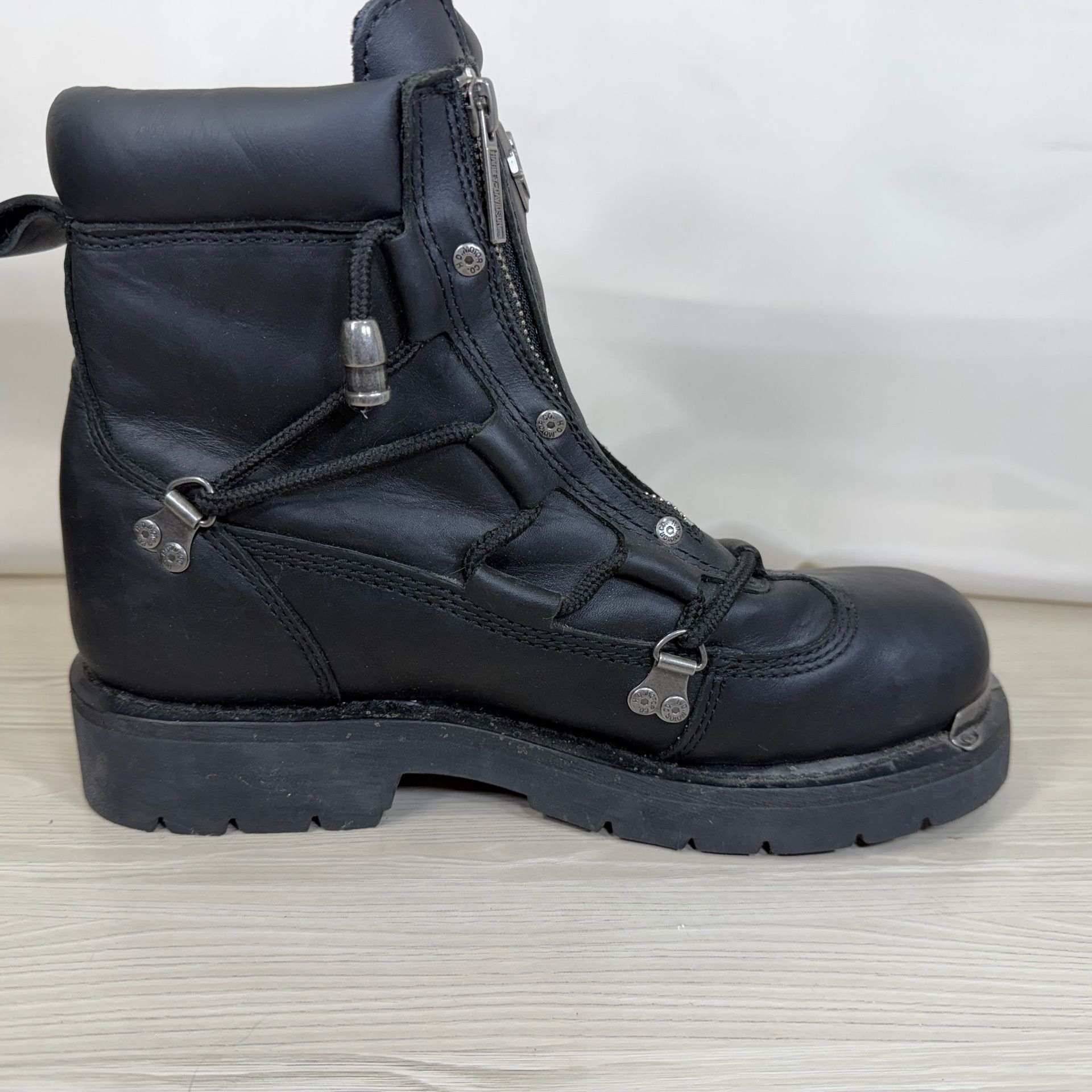Harley-Davidson Brake Light Motorcycle Boots Black Leather 6