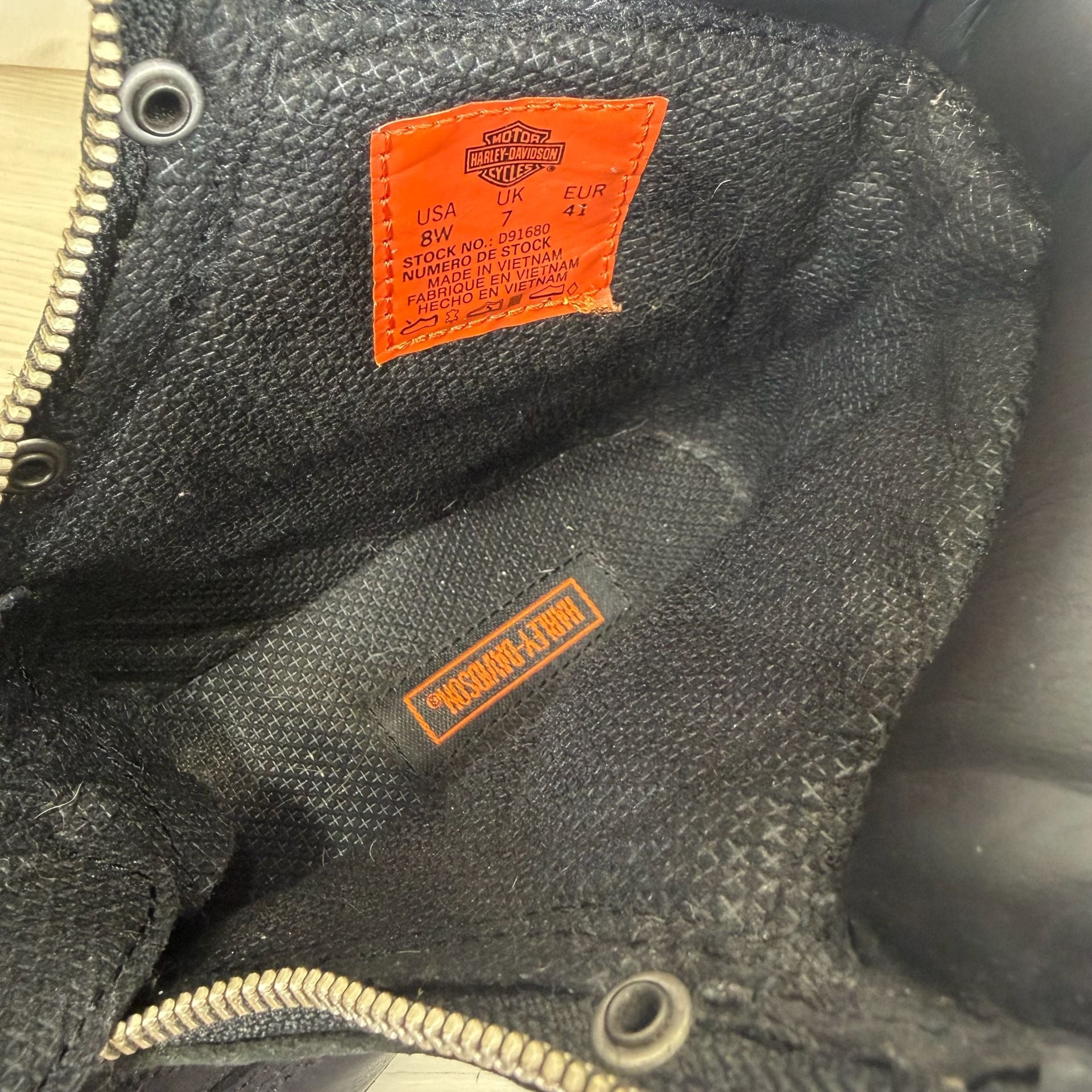 Harley-Davidson Brake Light Motorcycle Boots Black Leather 8