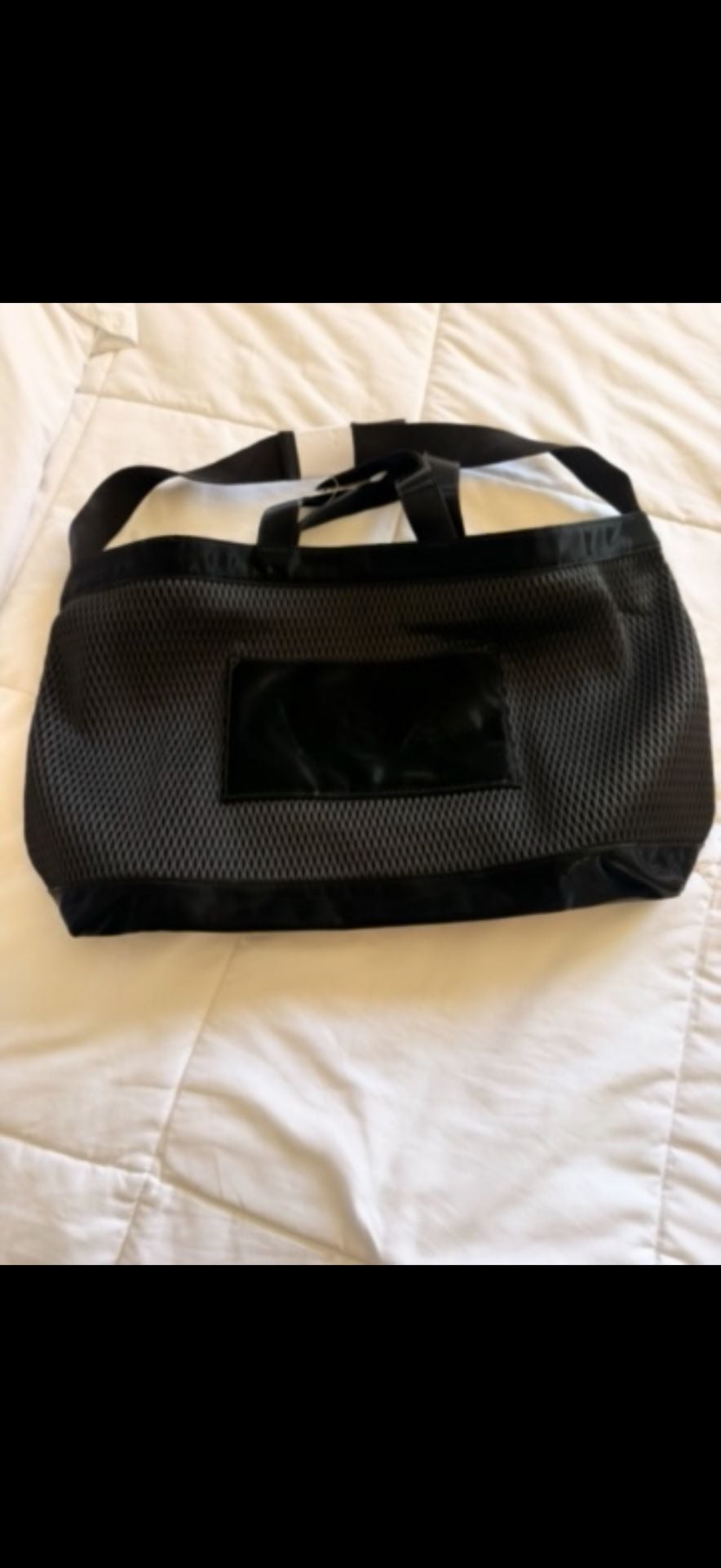 Victoria's Secret VSX Tote Bag Black Mesh Gym Travel 5