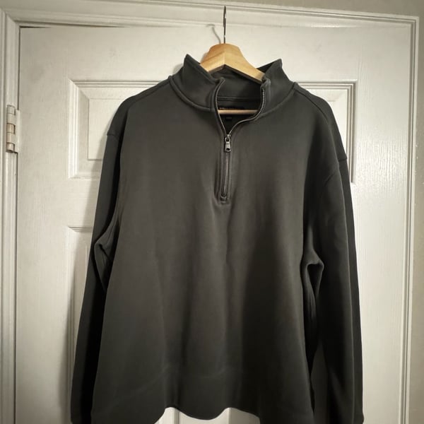 Banana Republic Half Zip Sweatshirt Size XL Dark Green Fleece Pullover