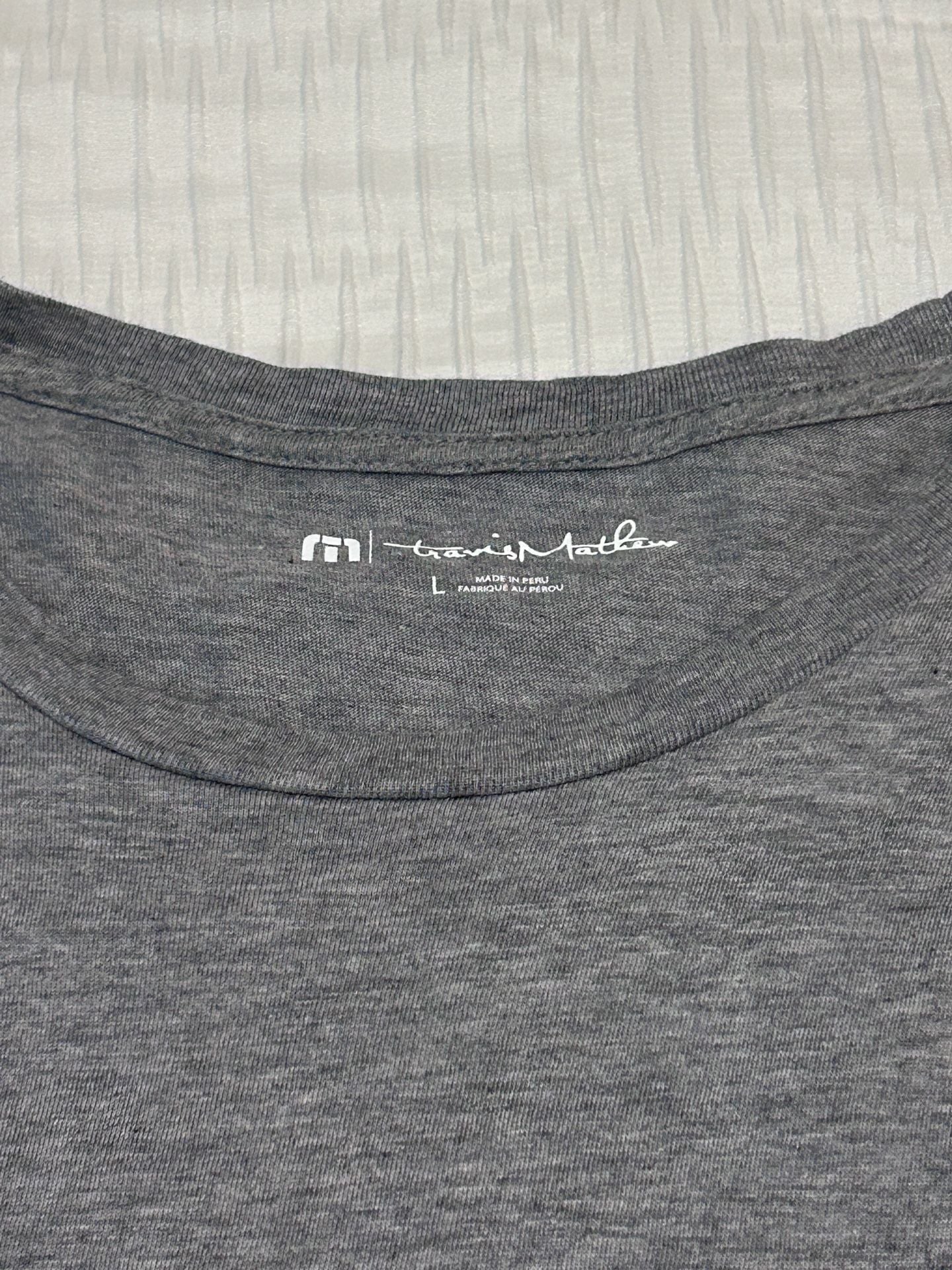 TravisMathew Secluded Spot Tee Size L Gray Pocket Graphic T-Shirt 5