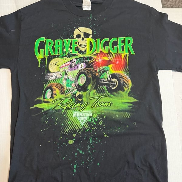 Monster Jam Grave Digger Racing Team T-Shirt Black