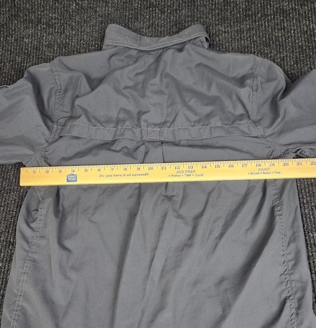 Field And Stream Long Sleeve Fishing Shirt Size M Gray Button Down 8