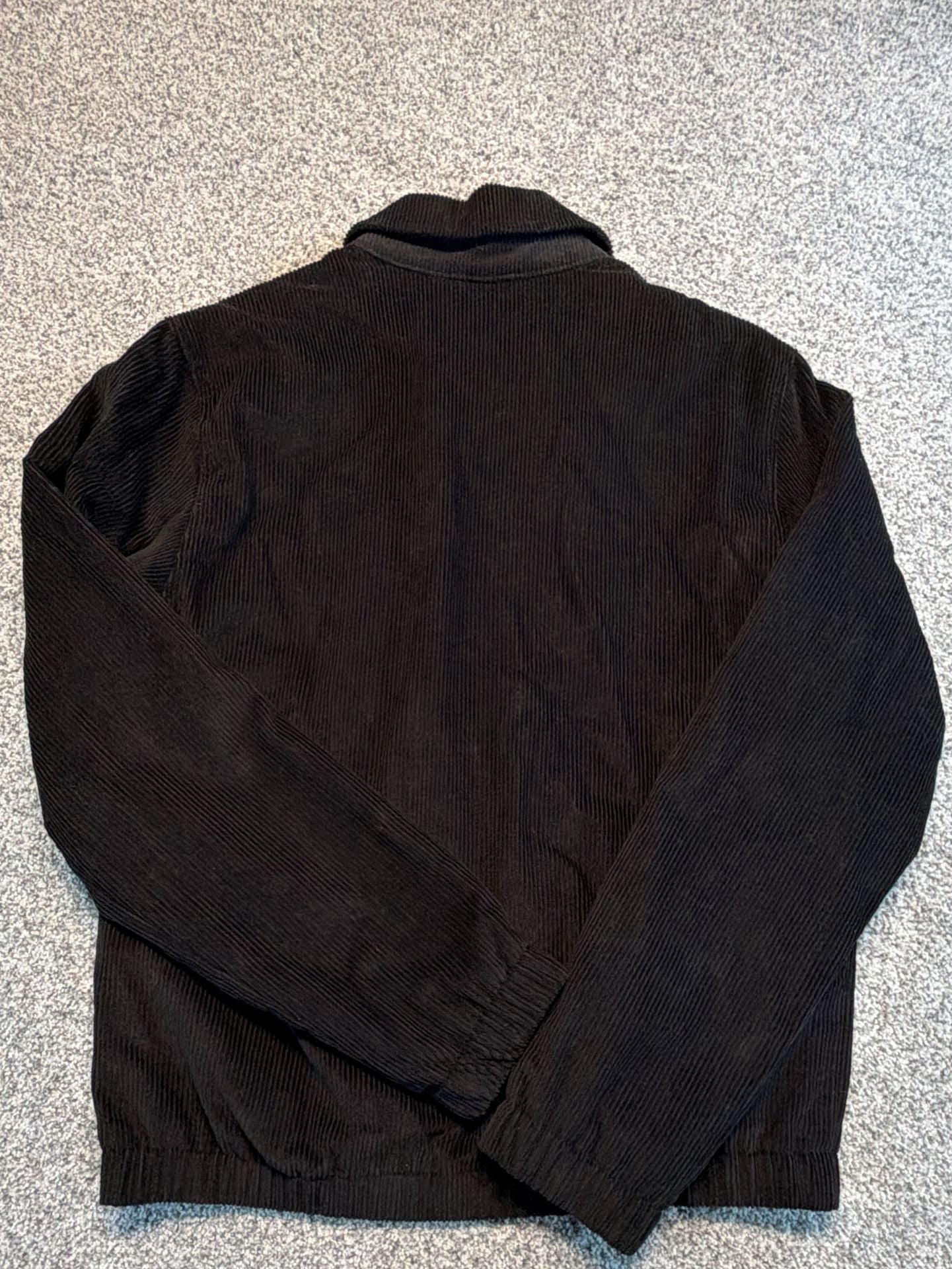 George Men’s Jacket Size S (34-36) Black Soot Corduroy. Full zip.  New! 13