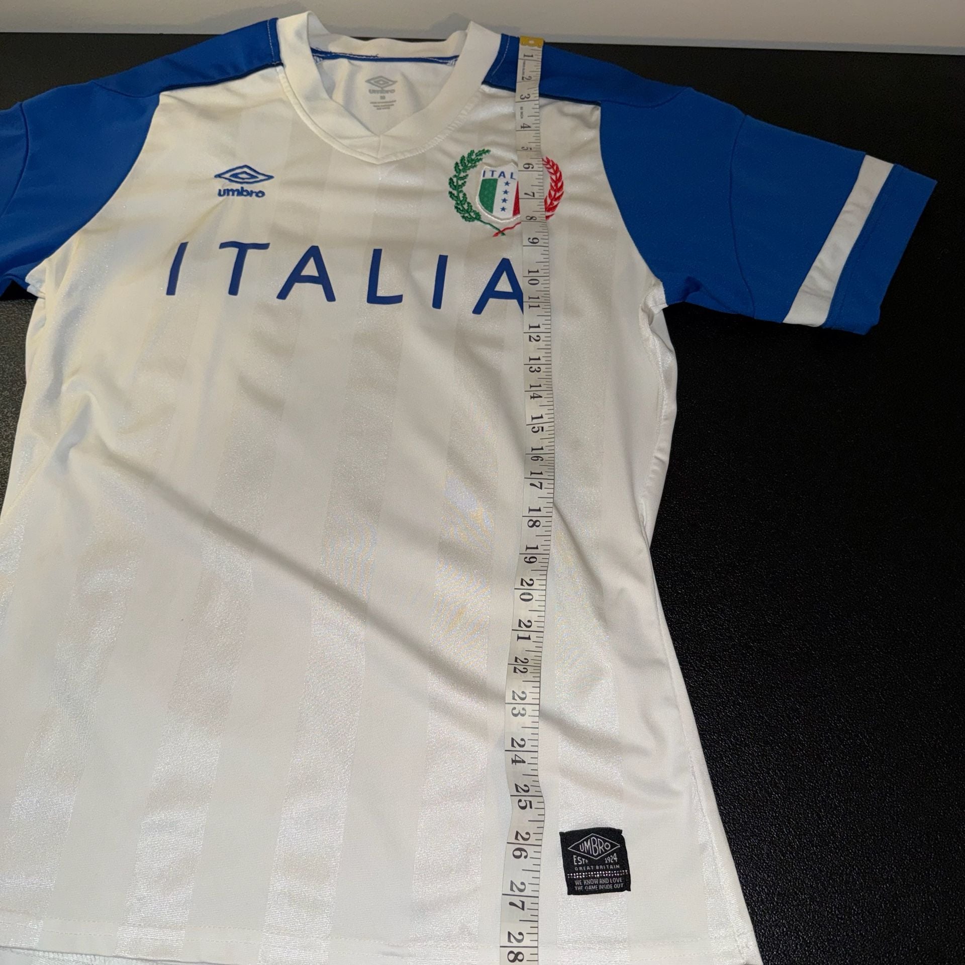 Umbro Italia Jersey Size M White Blue Soccer Jersey 6