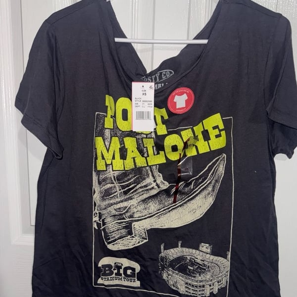 Post Malone The Big Stadium Tour Off The Shoulder Tee Size XS