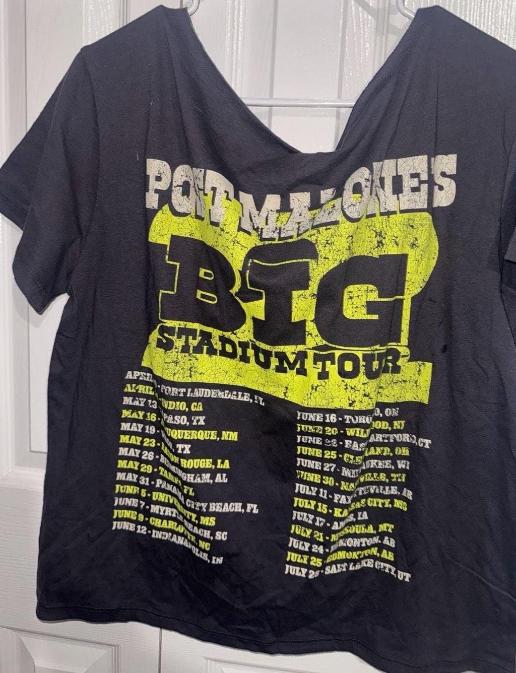 Post Malone The Big Stadium Tour Off The Shoulder Tee Size XS 4