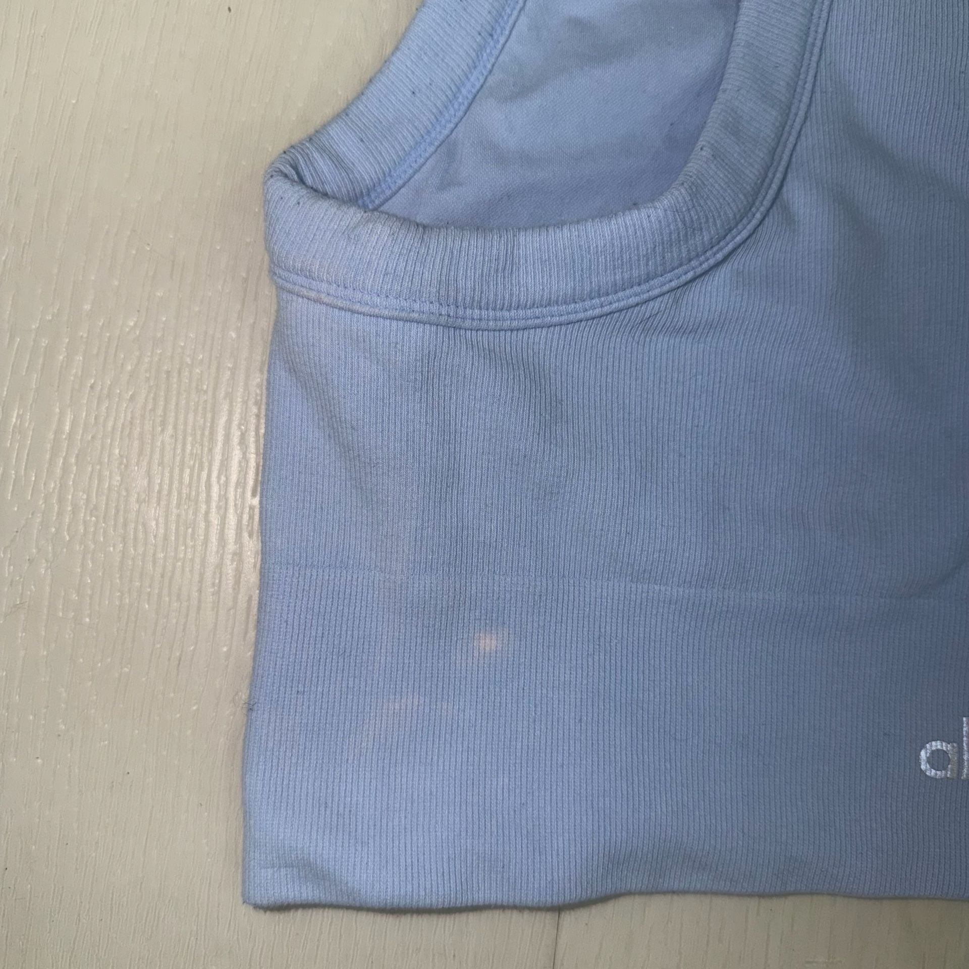 Alo Yoga Seamless Delight High Neck Bra Size S Blue 5