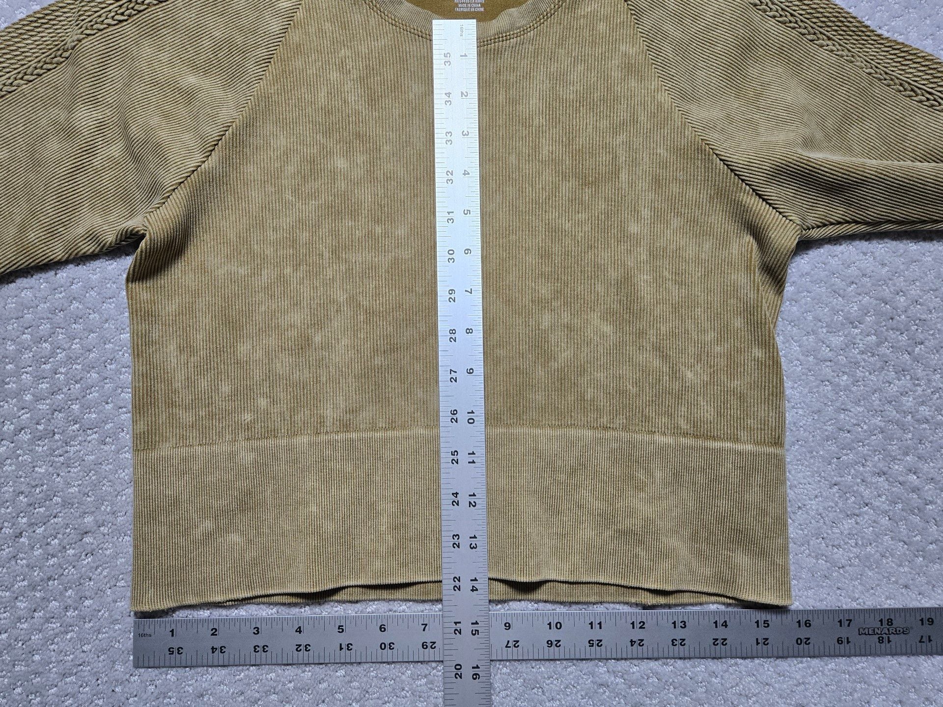 Offline By Aerie Long Sleeve Crop Top Size XL Gold / Tan Seamless 4