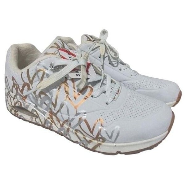 Skechers Uno Spread The Love Sneakers White Gold woman