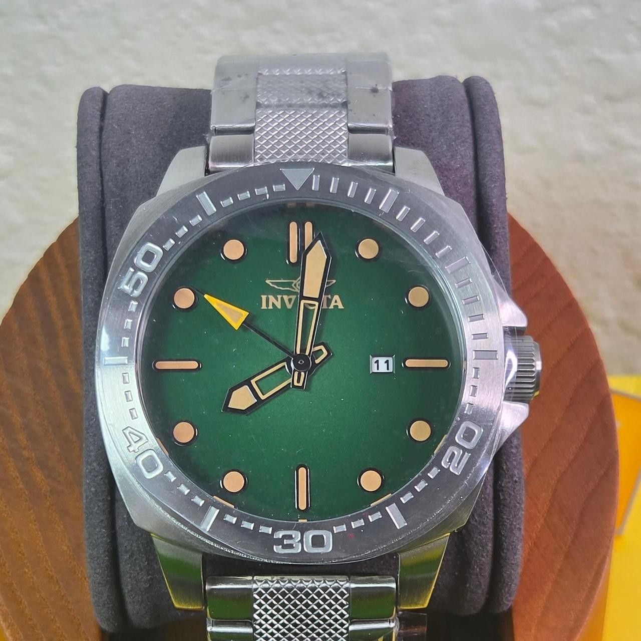 Invicta Speedway Quartz Green Dial Stainless Steel Watch 49100 2