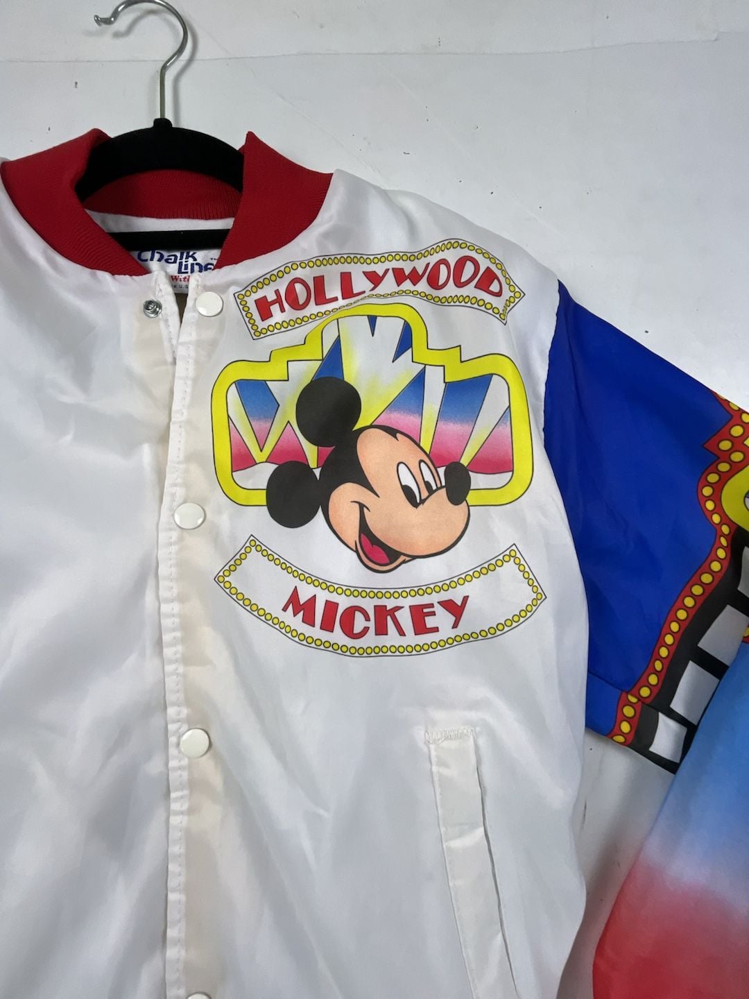 Chalk Line Disney Hollywood Mickey Satin Bomber Jacket Size S OF 2