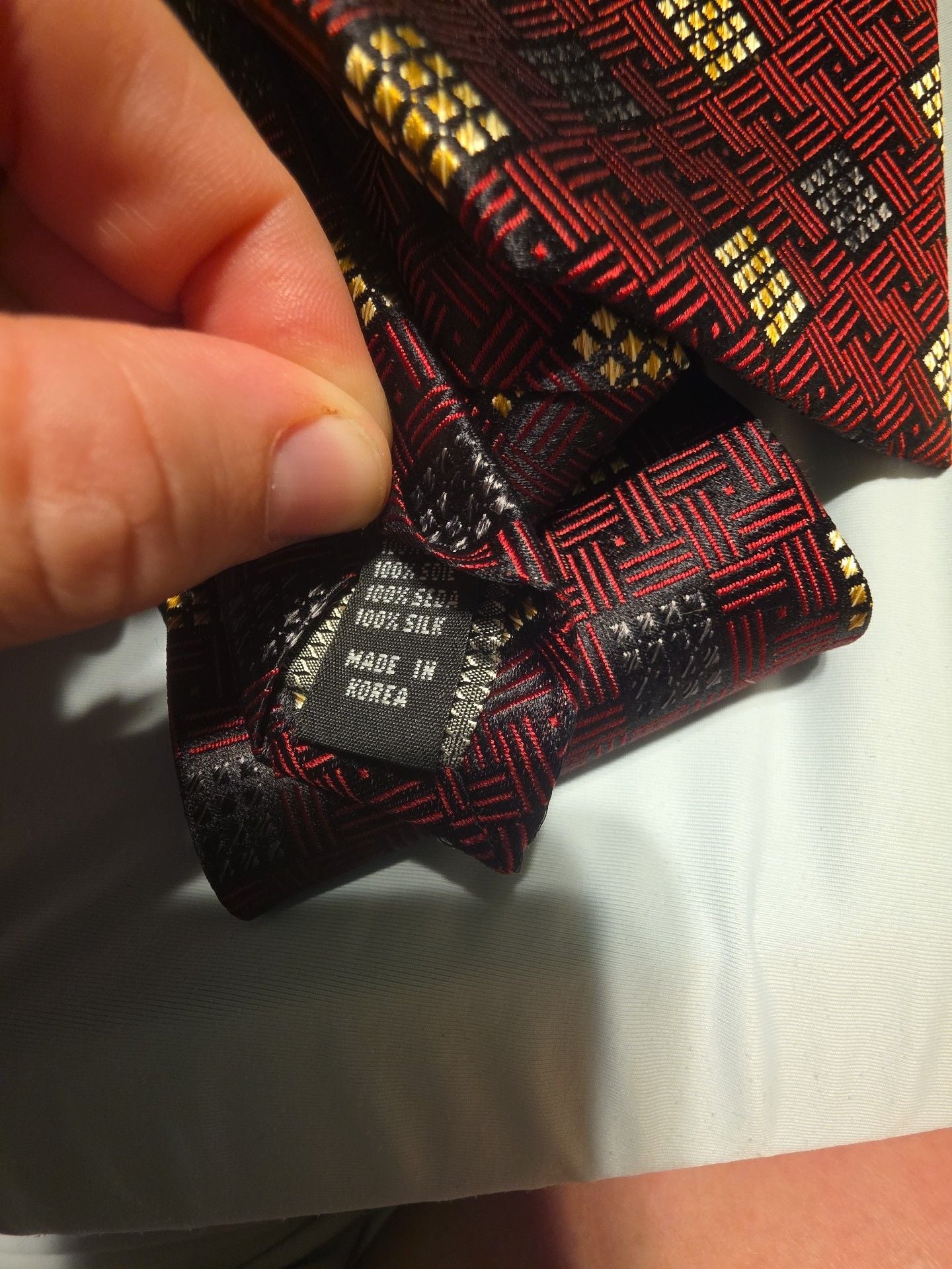 Alexander Julian Colours Necktie Maroon Geometric Silk 4