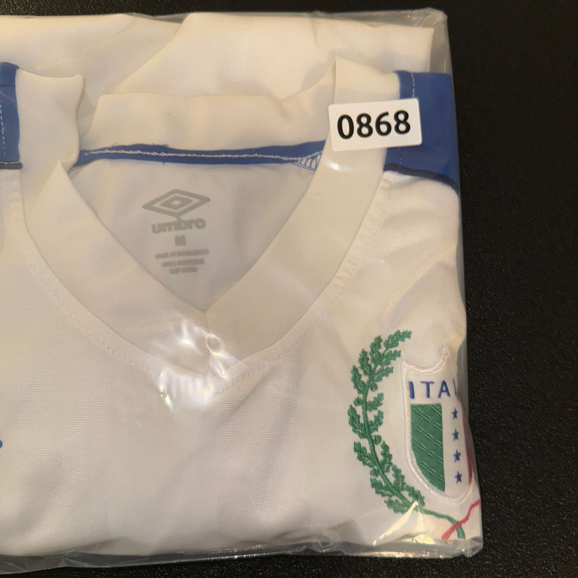 Umbro Italia Jersey Size M White Blue Soccer Jersey 8