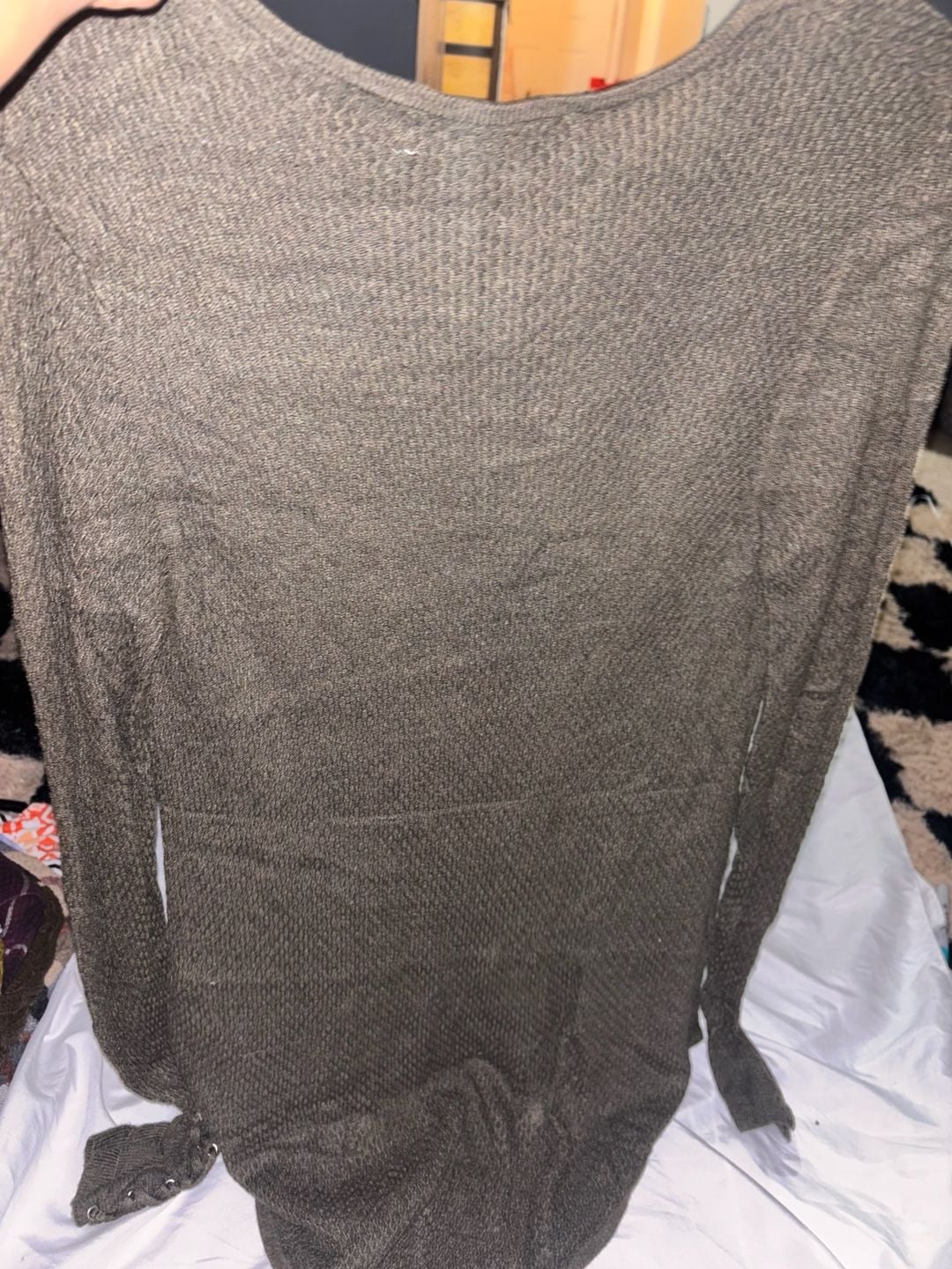 Simply Vera Wang Sweater Size XS Green V-Neck Long Sleeve Knit 4