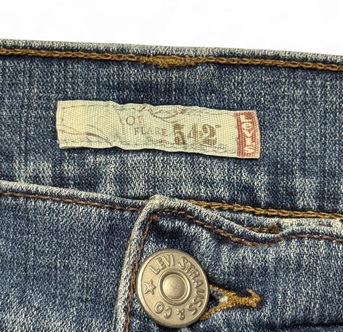Levi's 542 Flare Jeans Size 10 Medium Blue Denim 4