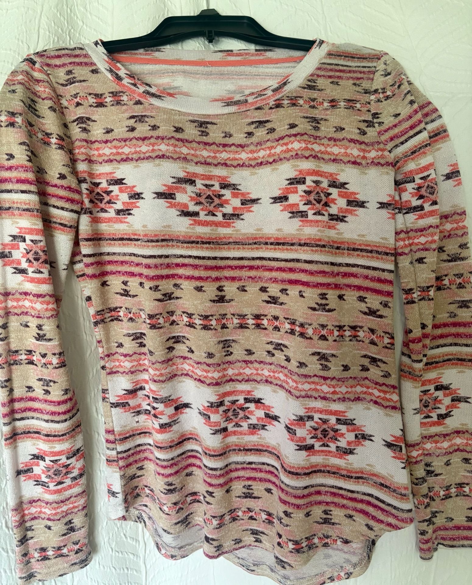 Cotton Emporium Aztec Print Tunic Sweater Medium 2