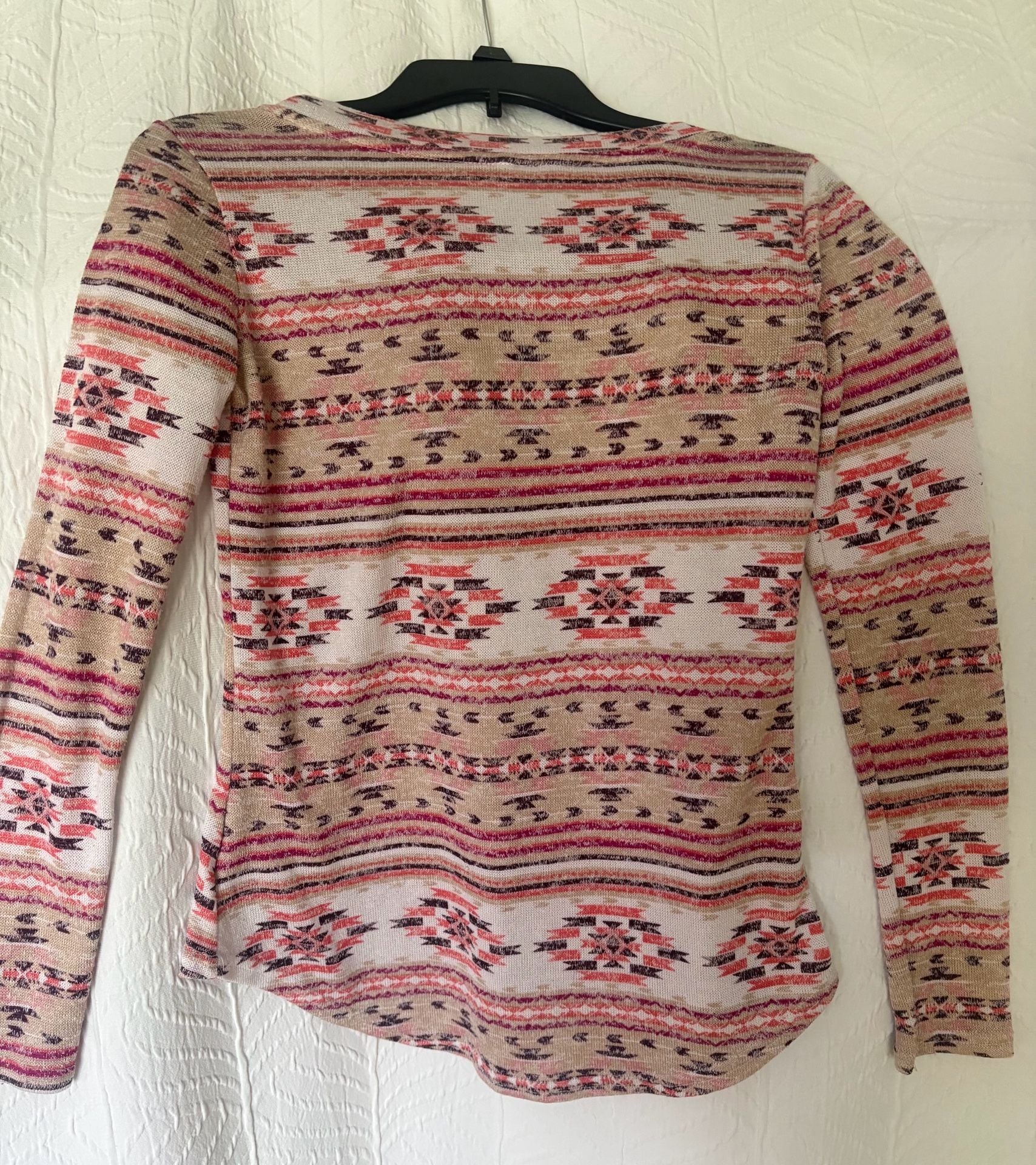 Cotton Emporium Aztec Print Tunic Sweater Medium 4