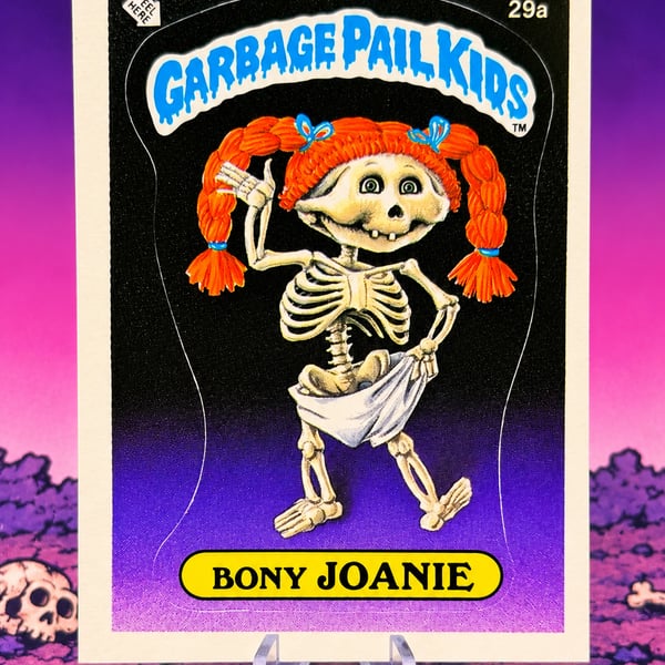 AUTHENTIC 1985 SERIES 1 Garbage Pail Kids 29a Bony Joanie Trading Card RARE MINT