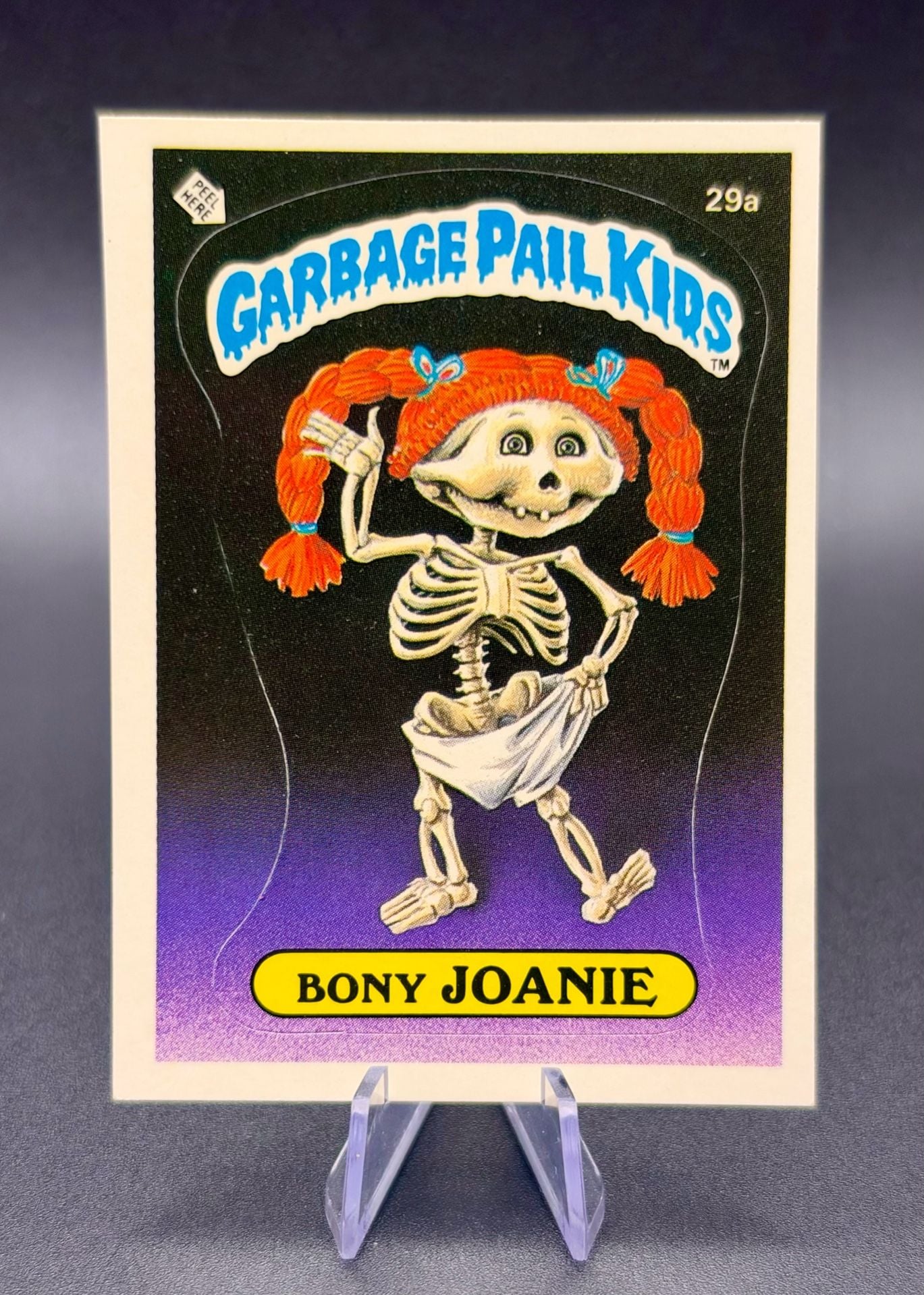 AUTHENTIC 1985 SERIES 1 Garbage Pail Kids 29a Bony Joanie Trading Card RARE MINT 2