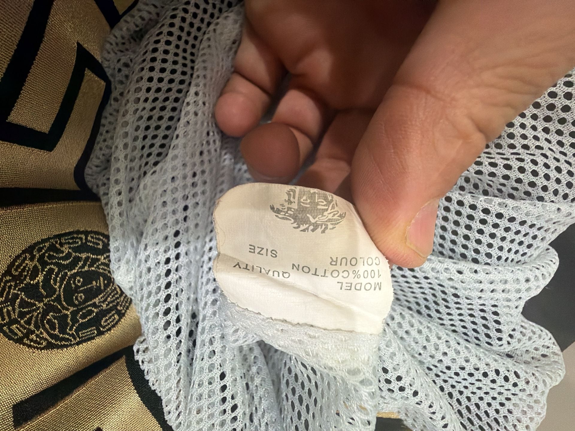 Versace Greca Swim Trunks Black Gold Medusa Head Size Unreadable 7