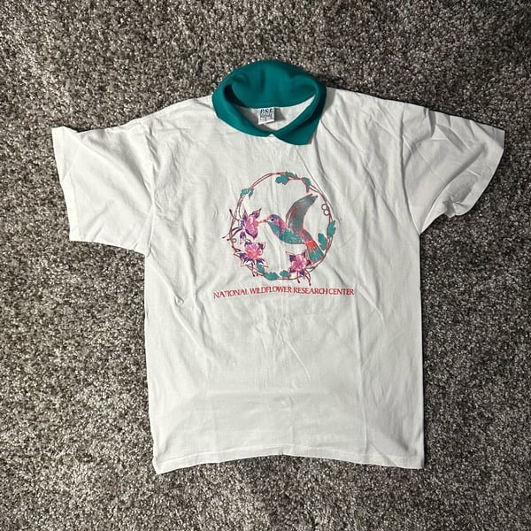 Vintage P.S.I. Printed Sportswear National Wildflower Research Center Shirt Size L