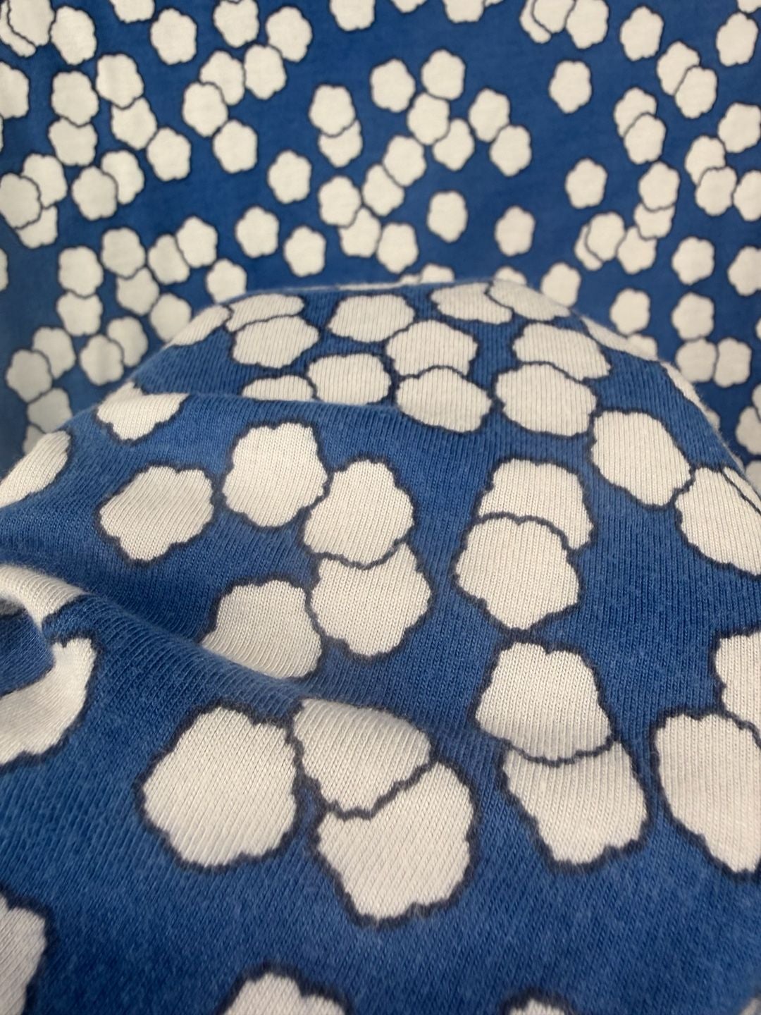 Boden Phoebe Dress Size US 8 tall Blue White Floral Print Jersey Midi 7