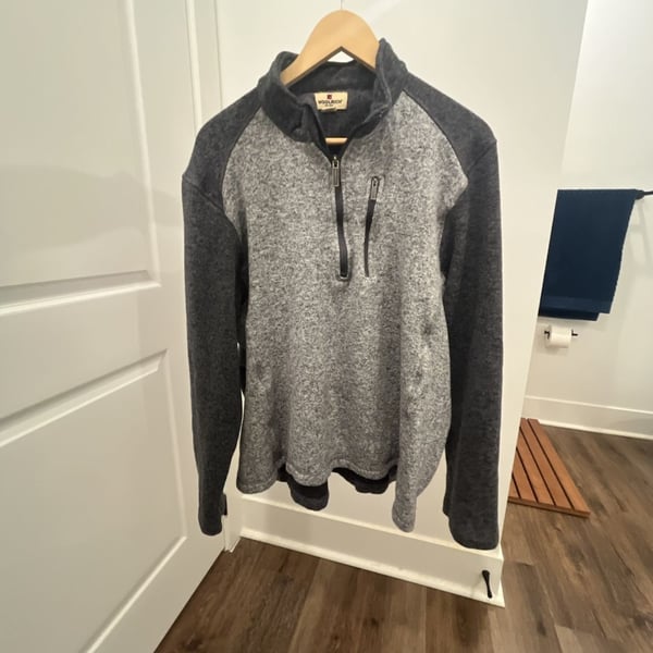 Woolrich 1/4 Zip Pullover Size XXL Gray Sweater Fleece
