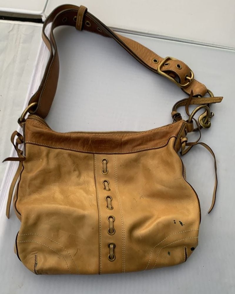 Coach Saddle Brown Vintage Chelsea 10399 Shoulder Bag w/Whipstitch Tassel Detail 2
