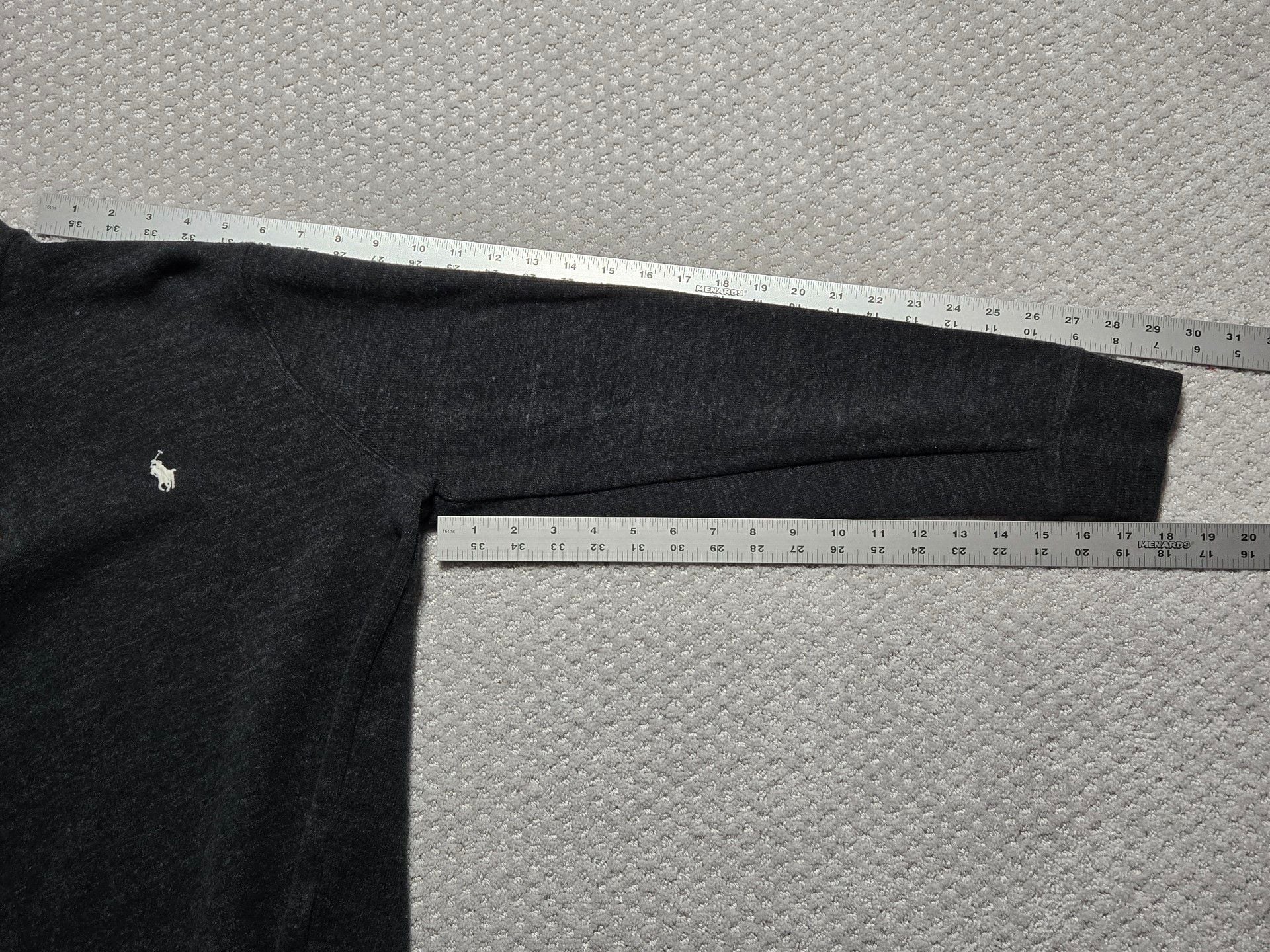 Polo Ralph Lauren 1/4 Zip Pullover Sweater Size M Dark Gray 8
