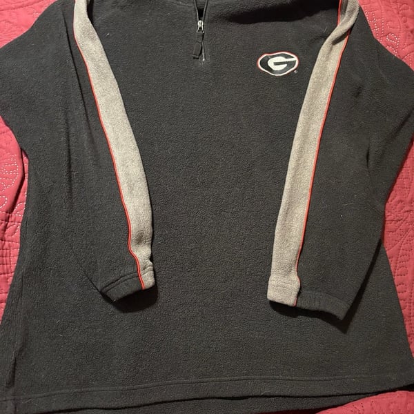 KIDS Genuine Stuff Georgia Bulldogs Quarter-Zip Fleece XL (18-20) Black