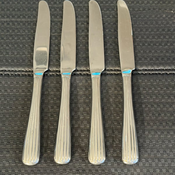 Hoffritz Fascination Stainless Steel Hollow Dinner Knives Set of 4