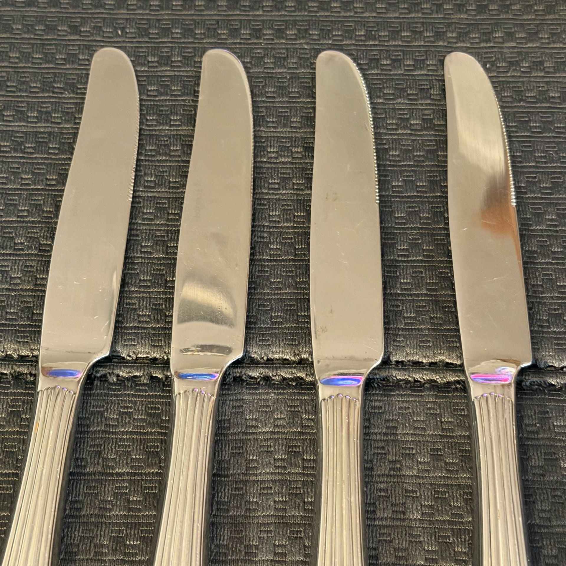 Hoffritz Fascination Stainless Steel Hollow Dinner Knives Set of 4 4