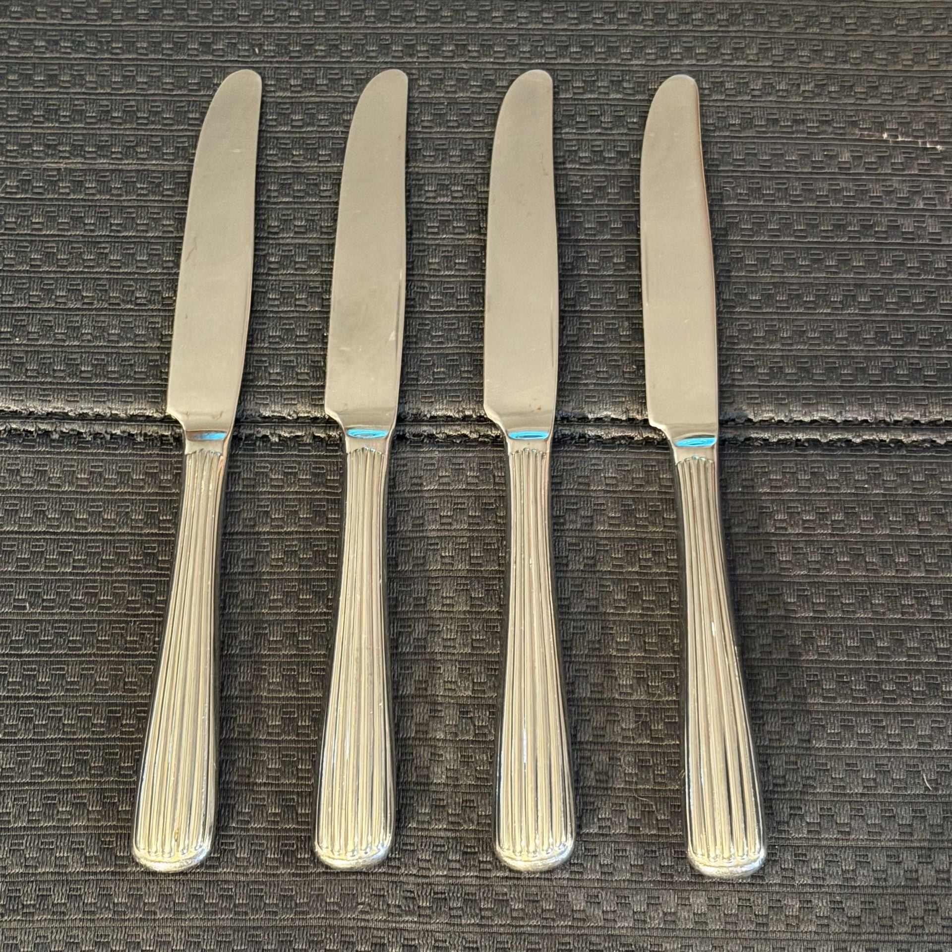 Hoffritz Fascination Stainless Steel Hollow Dinner Knives Set of 4 5